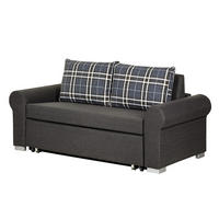 SCHLAFSOFA - Blau/Grau, Textil (184/90/90cm) - home24