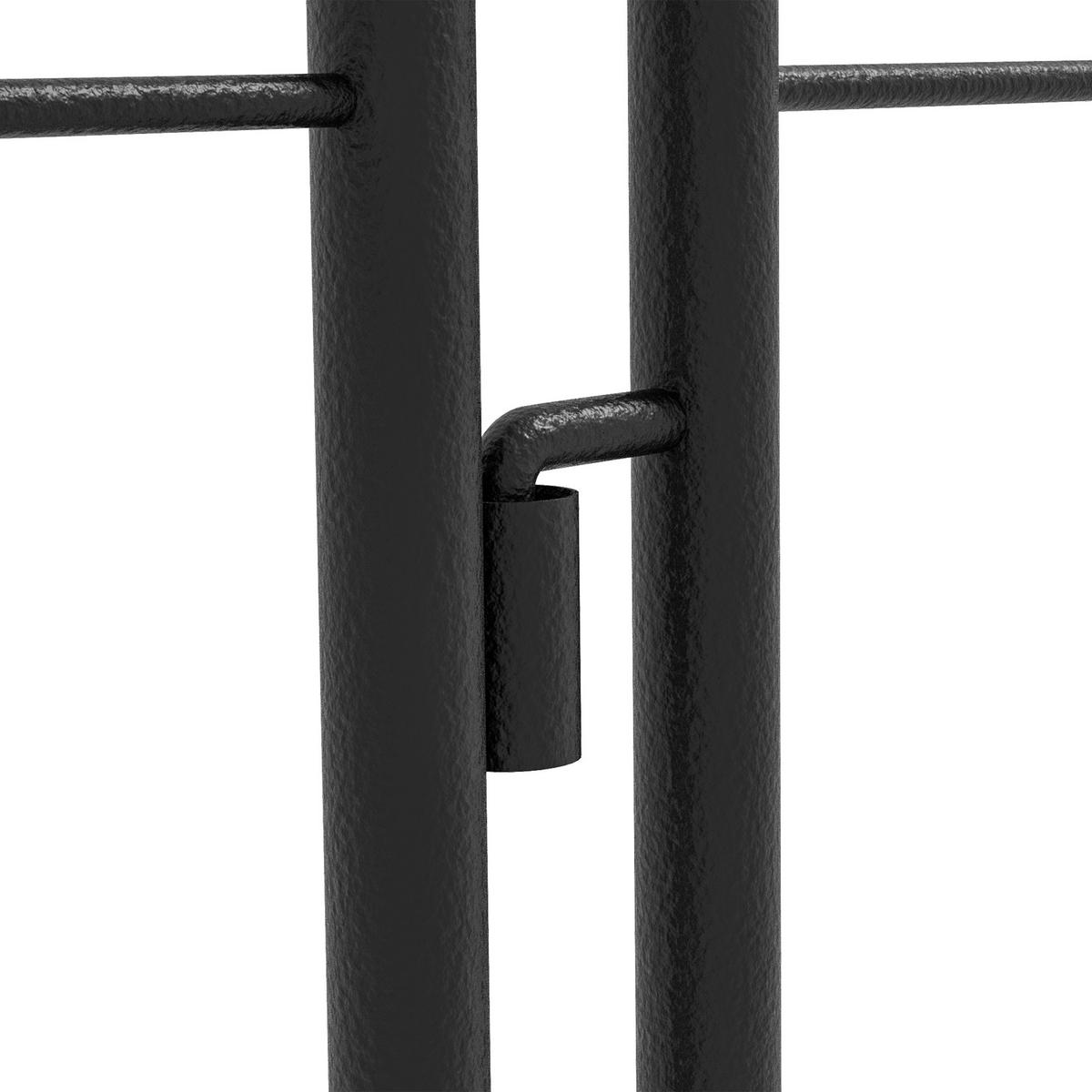 RANKGITTER DE-18328 4er-Set für Kletterpflanzen, 180 cm hoch Schwarz - Schwarz, Metall (1/180/50cm) - ComfortXL