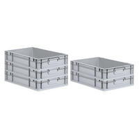 EUROBOX 5x Nextgen Economy Griffe Geschlossen 12x40x60cm 23 Liter - Grau, Kunststoff (40/12/60cm) - PROREGAL