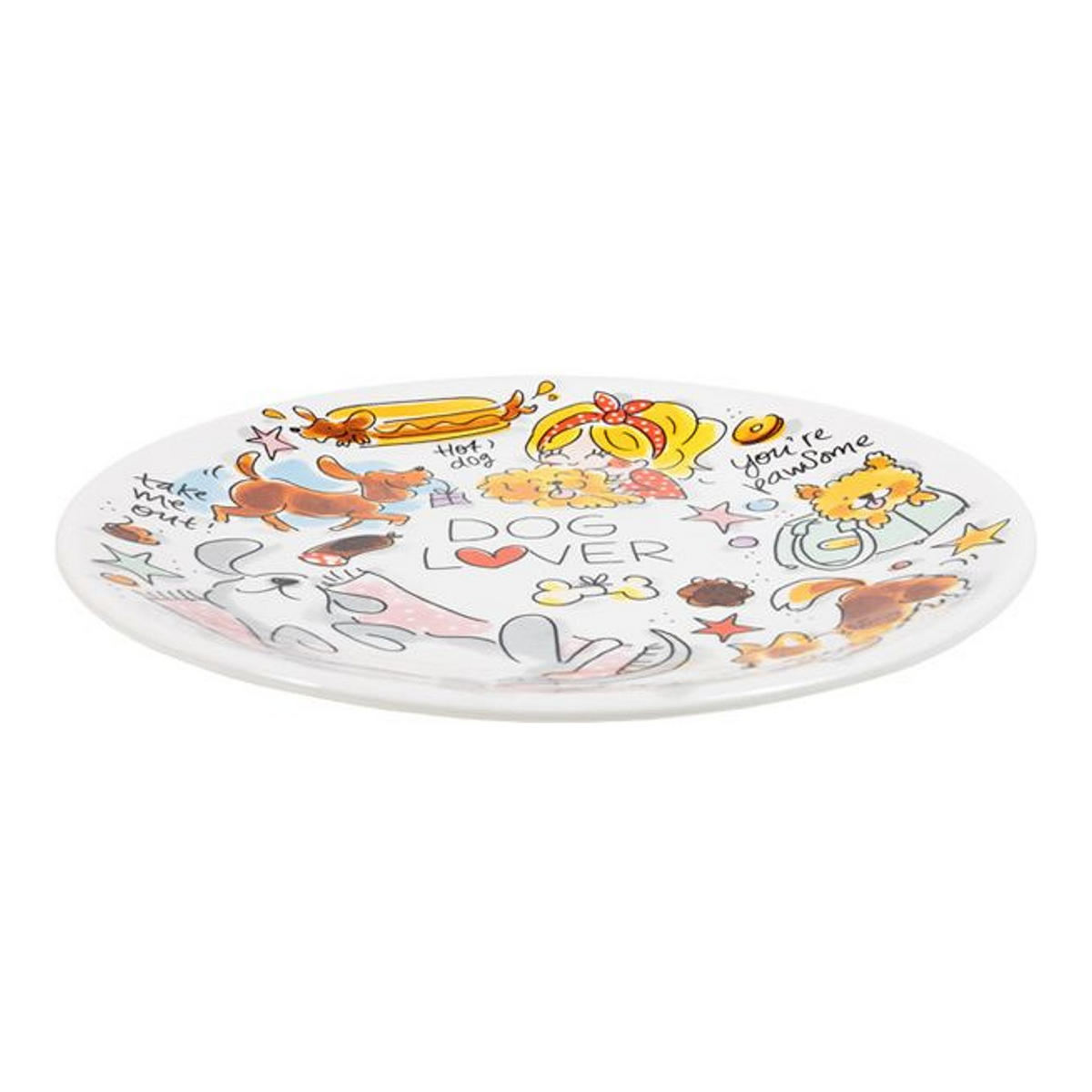 FRÜHSTÜCKSTELLER Hundeliebhaber in Bunt - 22cm - Multicolor, Keramik (21.8/21.8/2.5cm) - Blond Amsterdam