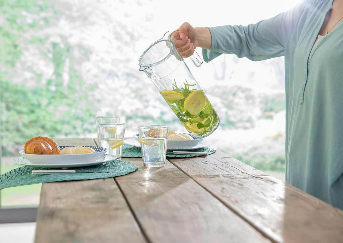 WASSERKANNE Flow transparent 1,5 l - Transparent, Kunststoff (0.001L) - Mepal