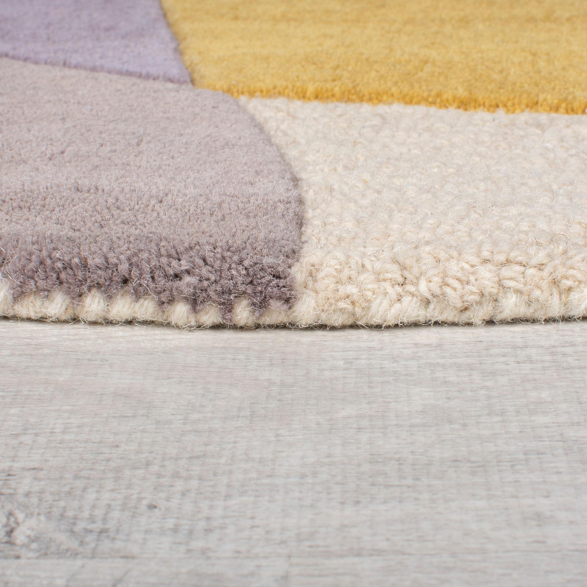 WOLLTEPPICH Abstrakt-Design mit farbakzente AIRE - Multicolor, Textil (160/160cm) - KADIMA DESIGN
