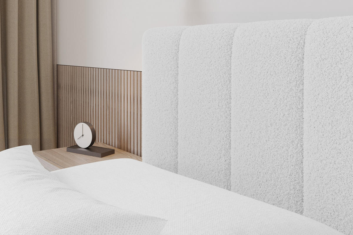 BOXSPRINGOVÁ POSTEL s matrací H3/H4 - OTTA-Z KING - 200x200 cm Bílá - bílá, kompozitní dřevo (200/200cm) - ALTDECOR
