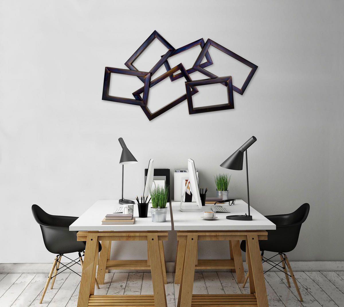 WANDDEKO Braun 127/75 cm - Braun, Metall (9.2/75/8cm) - KUNSTLOFT