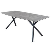 ESSTISCH Netob Grau 160/90/76 cm - Grau, Holz (160/90/76cm) - Hoyz Collection