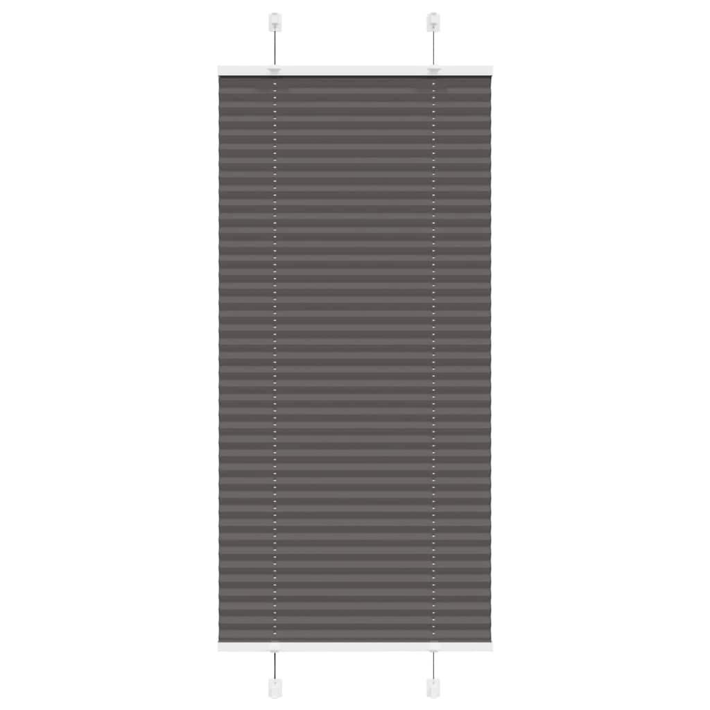 PLISSEE 65/150 cm Stoffbreite 64,4 cm aus Polyester Schwarz - Schwarz, Textil (65/150cm) - vidaXL