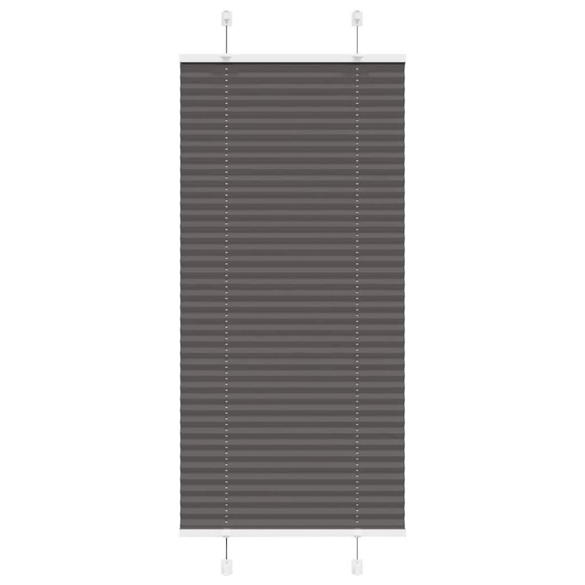 PLISSEE 65/150 cm Stoffbreite 64,4 cm aus Polyester Schwarz - Schwarz, Textil (65/150cm) - vidaXL