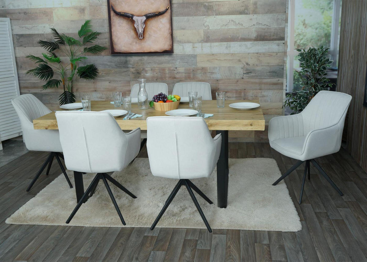 ESSZIMMERSTUHL Beige 6er-Set - Beige, Textil (58/87/55cm) - MCW