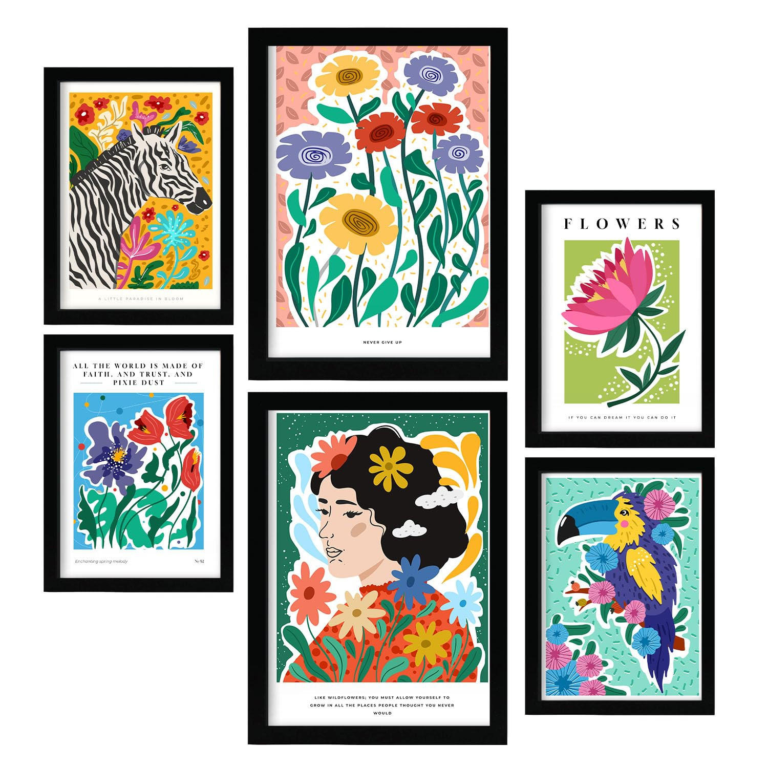 POSTER Set Mit 6 Wilders Zusammenfassung A3 & A4 Rahmenlos - Klar, Papier (29/3cm) - Nacnic