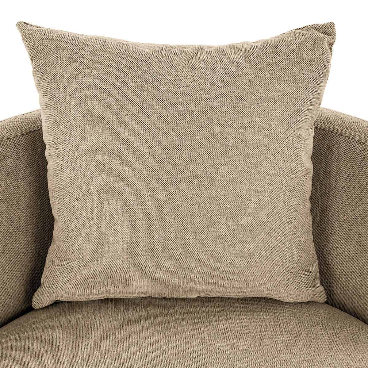 SESSEL - Sandfarben/Schwarz, Textil/Metall (73/67/75cm) - home24