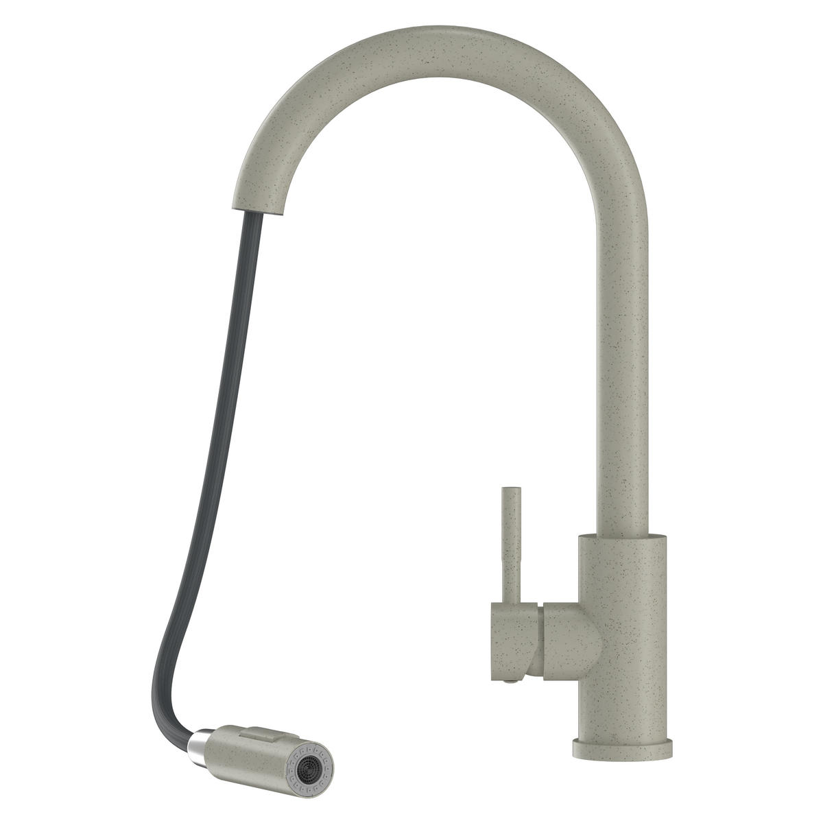 SPÜLBECKEN Best mit Batterie, Siphon - Beige, Kunststoff/Stein (50/40/18cm) - Granitan