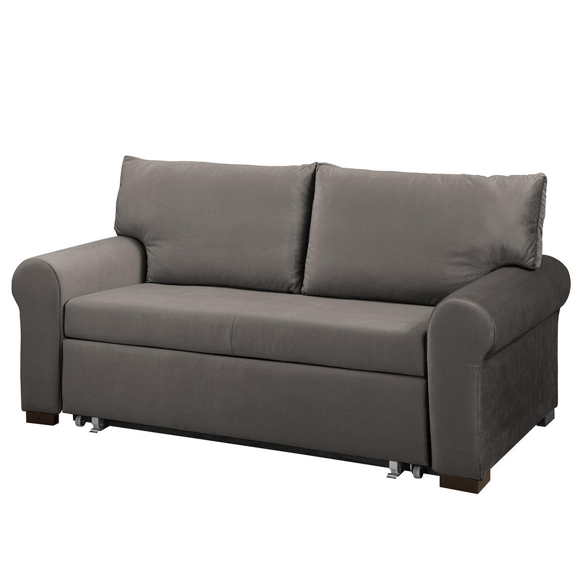 SCHLAFSOFA - Transparent/Braun, Birkenholz/Textil (165/95/90cm) - home24
