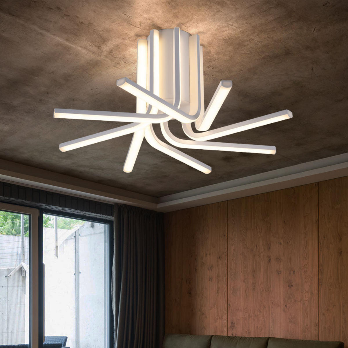 LED DECKENLEUCHTE LINCOLN Metall Weiß - Weiß, Metall (49/49/21cm)