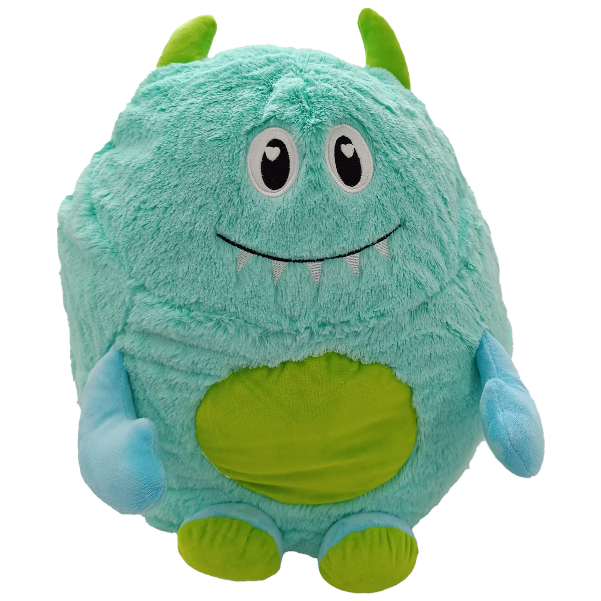 KUSCHELKISSEN Monster 45 cm Plüsch Kissen Hellblau - Hellblau, Textil (40/45cm) - TiborTex