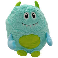 KUSCHELKISSEN Monster 45 cm Plüsch Kissen Hellblau - Hellblau, Textil (40/45cm) - TiborTex