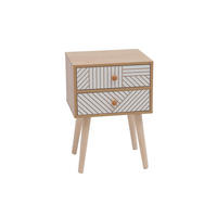 NACHTTISCH 2 Schubladen Braun Weiß 35/29/50,5 - Braun, Holz (35/51/29cm) - Mobili Rebecca