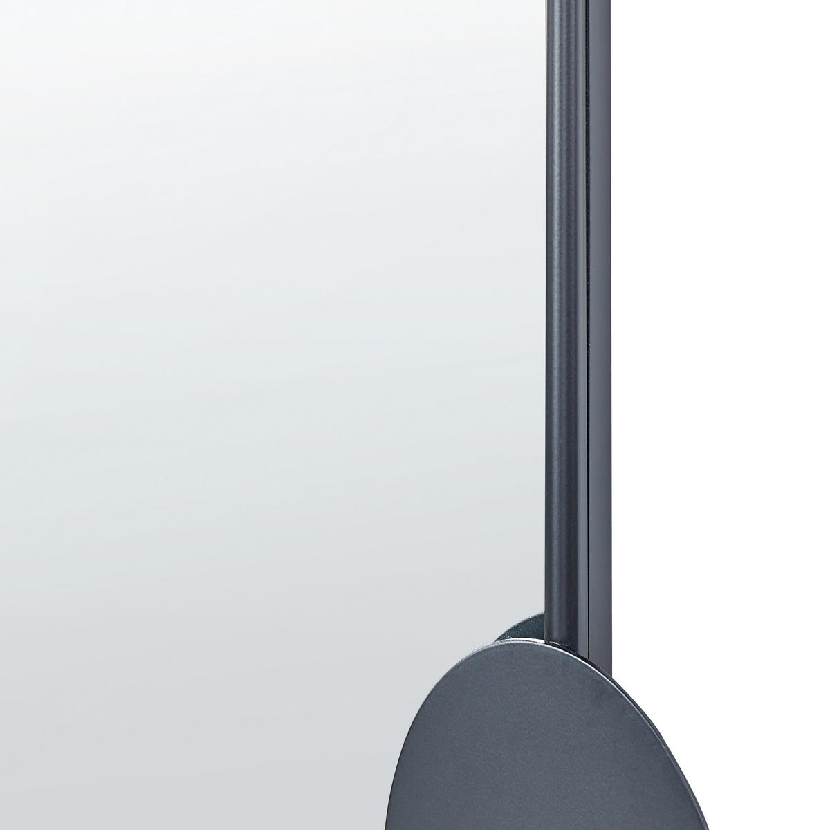 WANDSPIEGEL schwarz Metall 69/80 cm Aulon - Schwarz, Metall (69/80/3cm) - Beliani