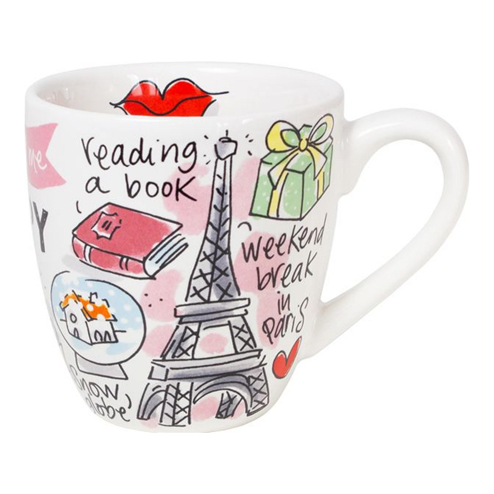 MINI-BECHER Fröhliches Paris in Bunt - 200 ml - Multicolor, Keramik (0.2L) - Blond Amsterdam