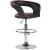 BARHOCKER Jan, Gestell Metall in Chromoptik, Kunstleder Braun - Chromfarben/Braun, Kunststoff/Textil (58/100cm) - TPFLiving