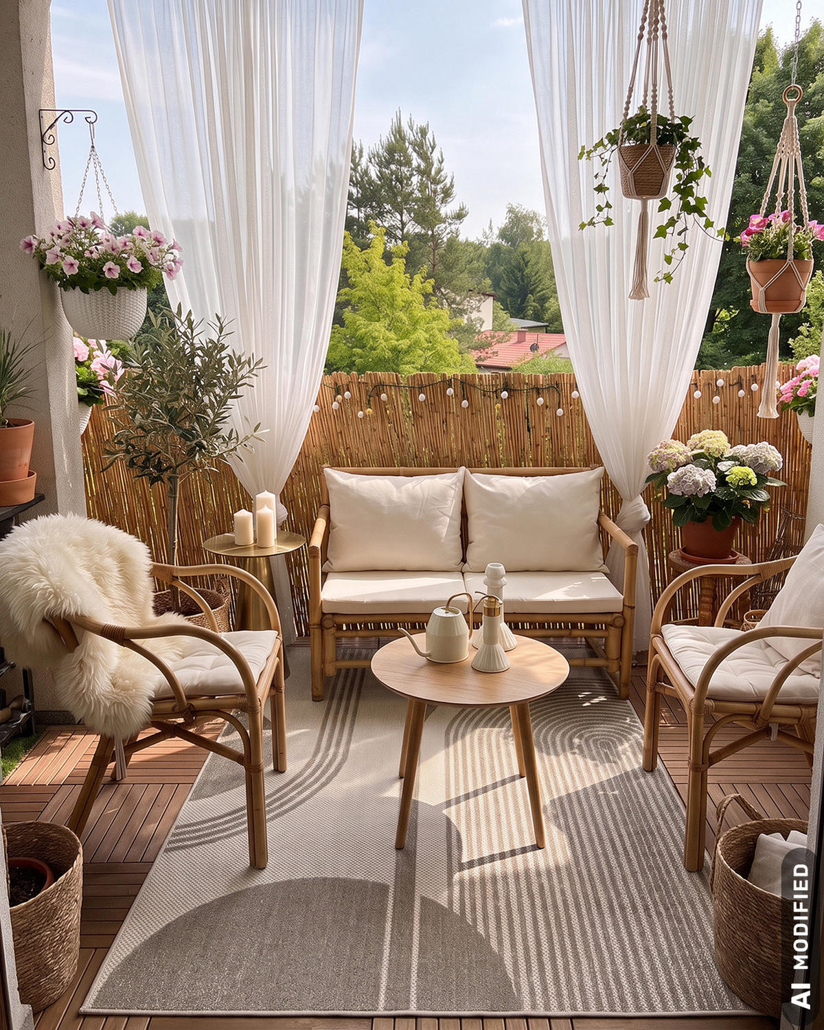 TEPPICH In-& Outdoor Fano Sera Mazovia 120x170cm Braun Creme Geometrisch Kurzflor - Braun, Textil (120/170cm) - Mazovia