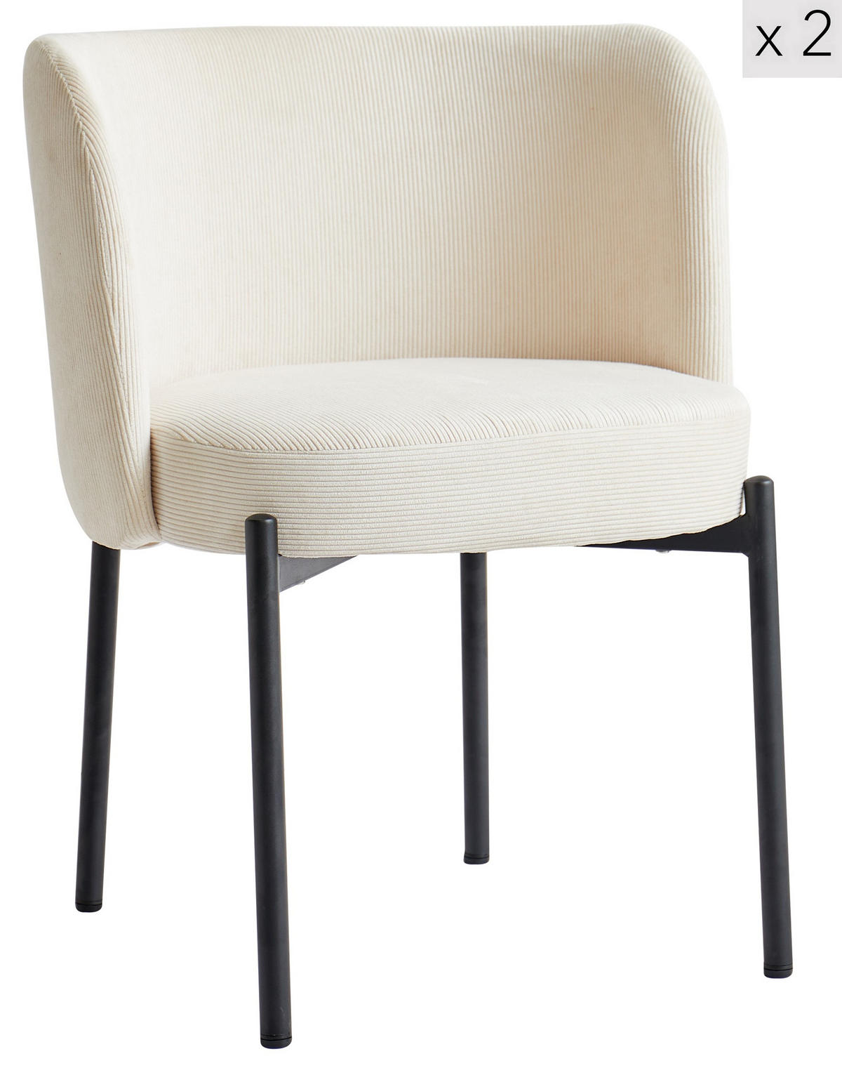 STUHL 2er-Set Kord Beige - Beige, Holz (50/76/60cm) - Nordlys