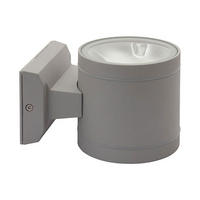 LED AUSSEN-WANDLEUCHTE Aluminium Grau - Grau, Glas (10.8/9.5/15.7cm)