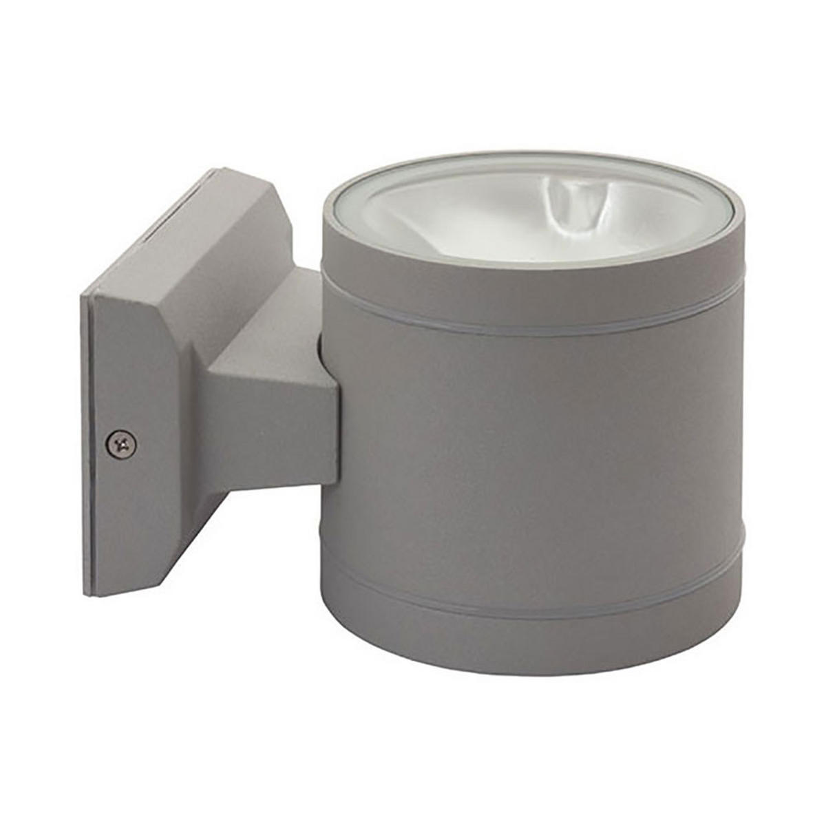 LED AUSSEN-WANDLEUCHTE Aluminium Grau - Grau, Glas (10.8/9.5/15.7cm)