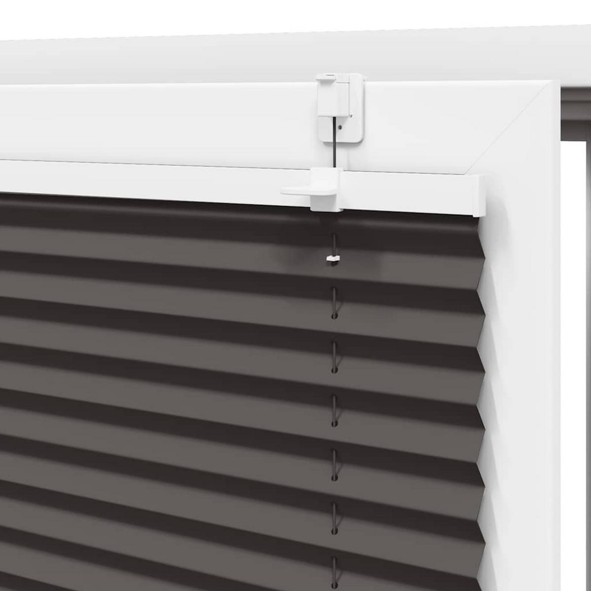 PLISSEE 40/150 cm Stoffbreite 39,4 cm aus Polyester Schwarz - Schwarz, Textil (40/150cm) - vidaXL