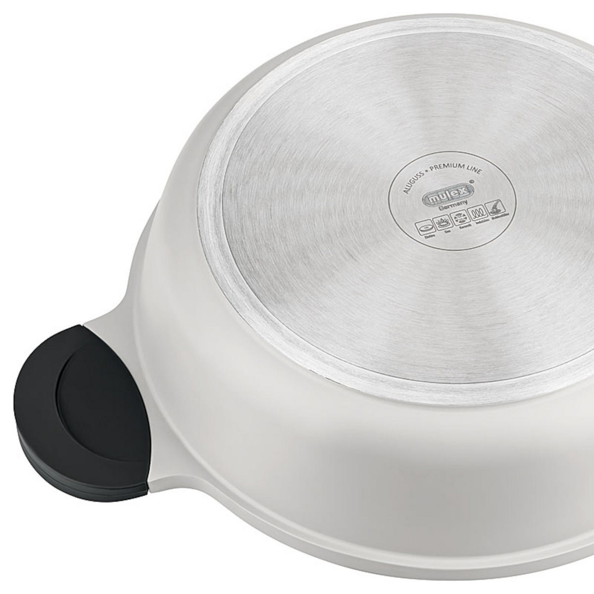 SERVIERPFANNE Tomalin greyline 28 cm - Grau, Metall (28cm) - Mulex