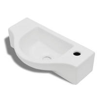 WASCHBECKEN Kroeger 45/25/12 cm - Weiß, Keramik (45/12/25cm) - Nettlife