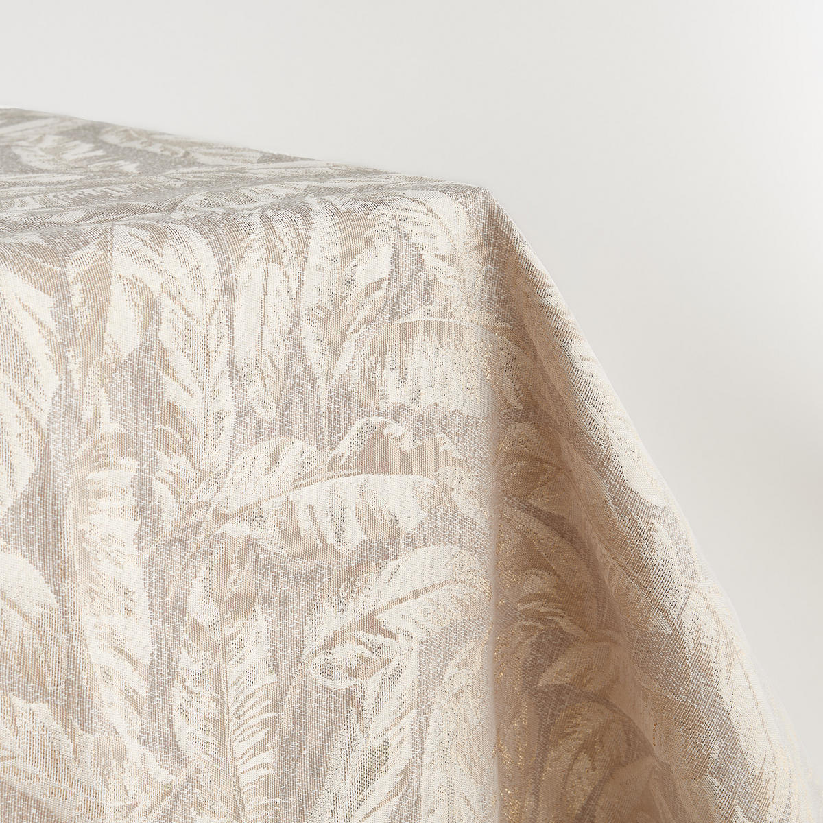 TISCHDECKE Sparkleaf - Beige, Textil (80/80/1cm) - home&you