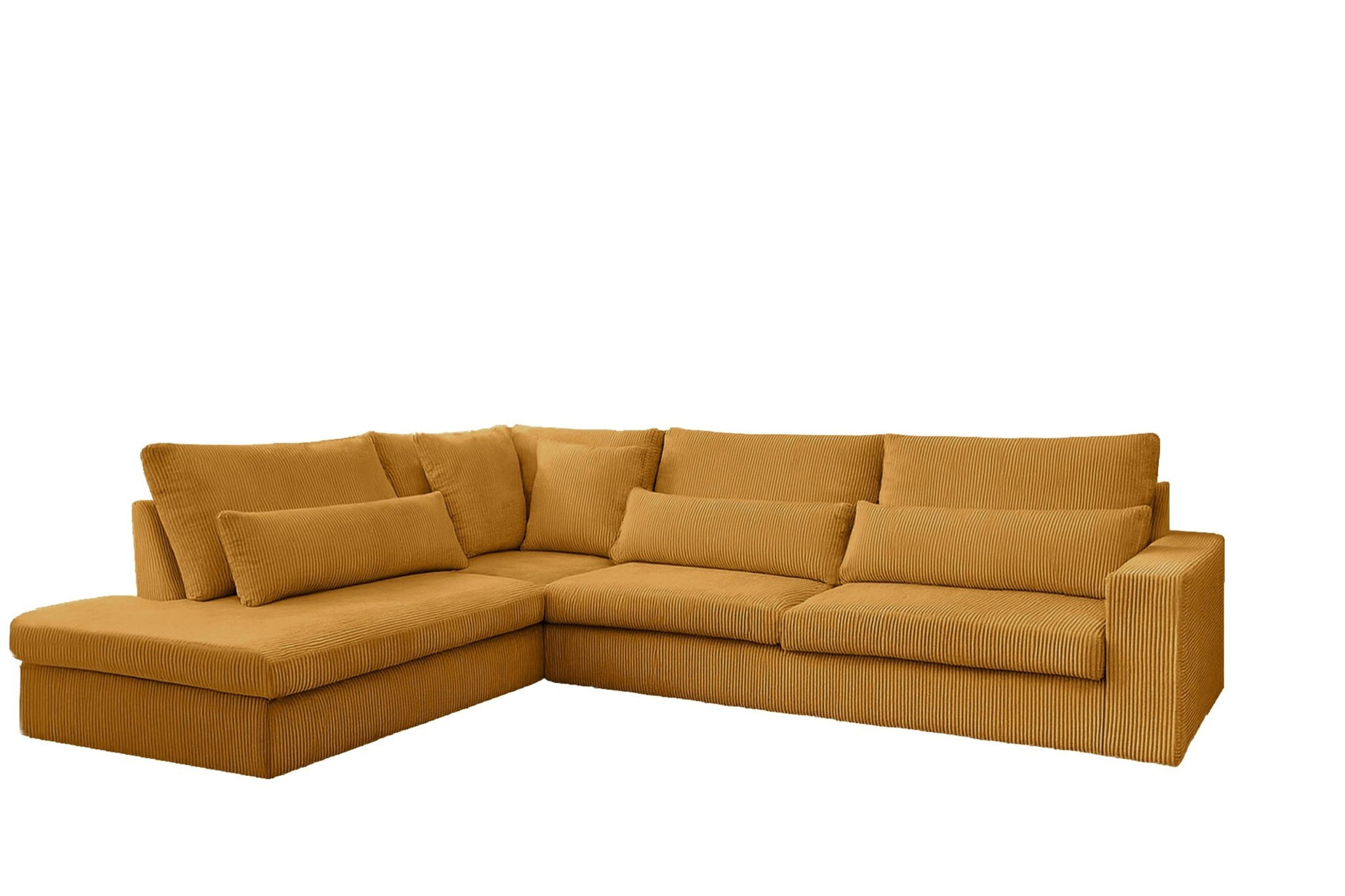 ECKSOFA Thora - Gelb, Holzwerkstoff/Textil (315/245cm) - Fun Möbel