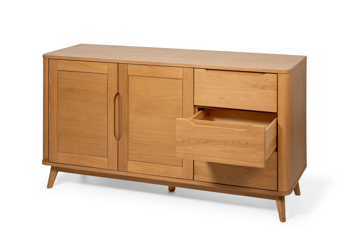 SIDEBOARD Nora, Natur Massiveiche - Beige, Holz (45/80/150cm) - WOODEK