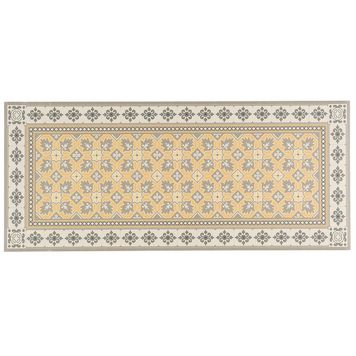 VINYL TEPPICH KÜCHENLÄUFER EVORA FLIESENOPTIK - Sandfarben, Textil (49/140cm) - Pergamon