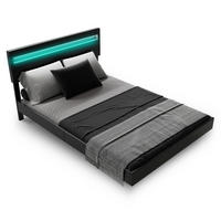 SCHWEBEBETT Lissabon Schwarz 140/200 cm Kunstleder - Schwarz, Textil (140/200cm) - Juskys
