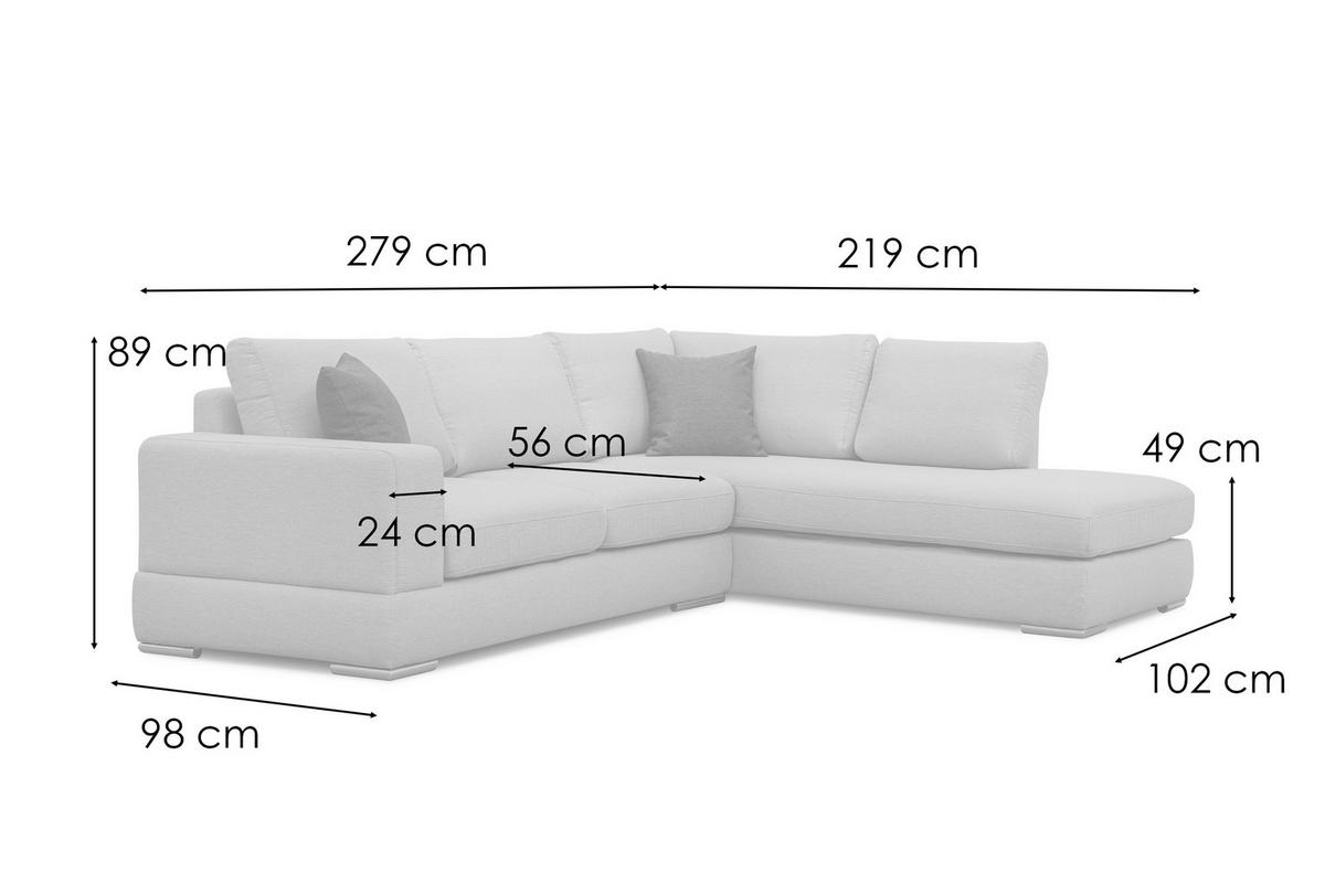 ECKSOFA OTTO 5-Sitzer, grün - Grün, Holzwerkstoff/Textil (219/279cm) - Courtois Laville