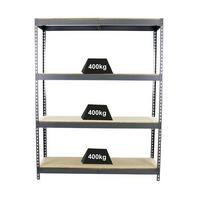 SCHWERLASTREGAL BIG WOOD YETI FOUR | HxBxT 200x120x45cm | Fachlast 400kg | Grau - Grau, Metall (120/200/45cm) - PROREGAL
