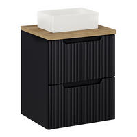 WASCHTISCH Newport-56 - Schwarz, Holzwerkstoff (50/71/40cm) - Lomado