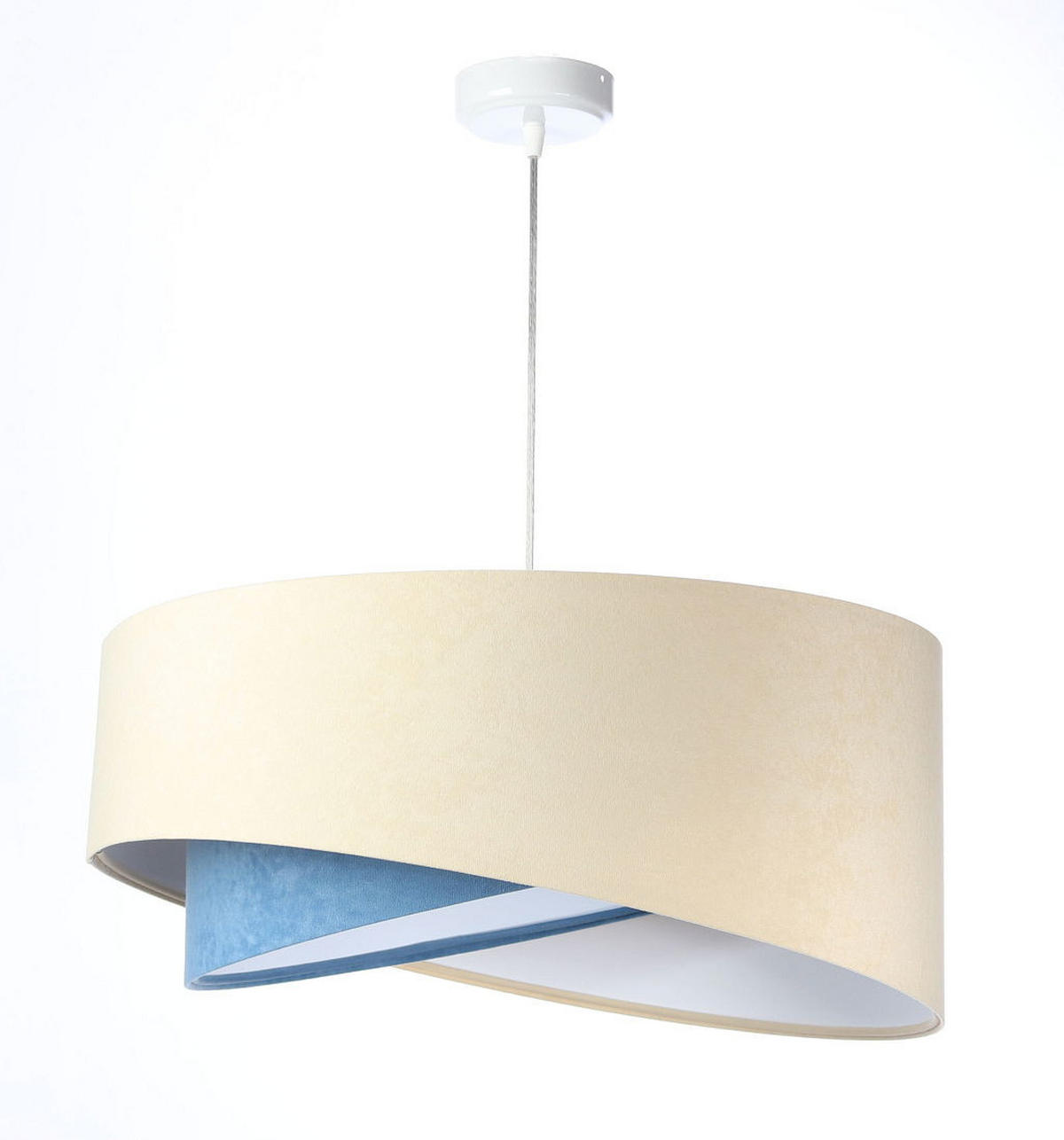HÄNGELEUCHTE Blau 50/23 cm - Weiß, Kunststoff (50/1.3/23cm) - ONZENO