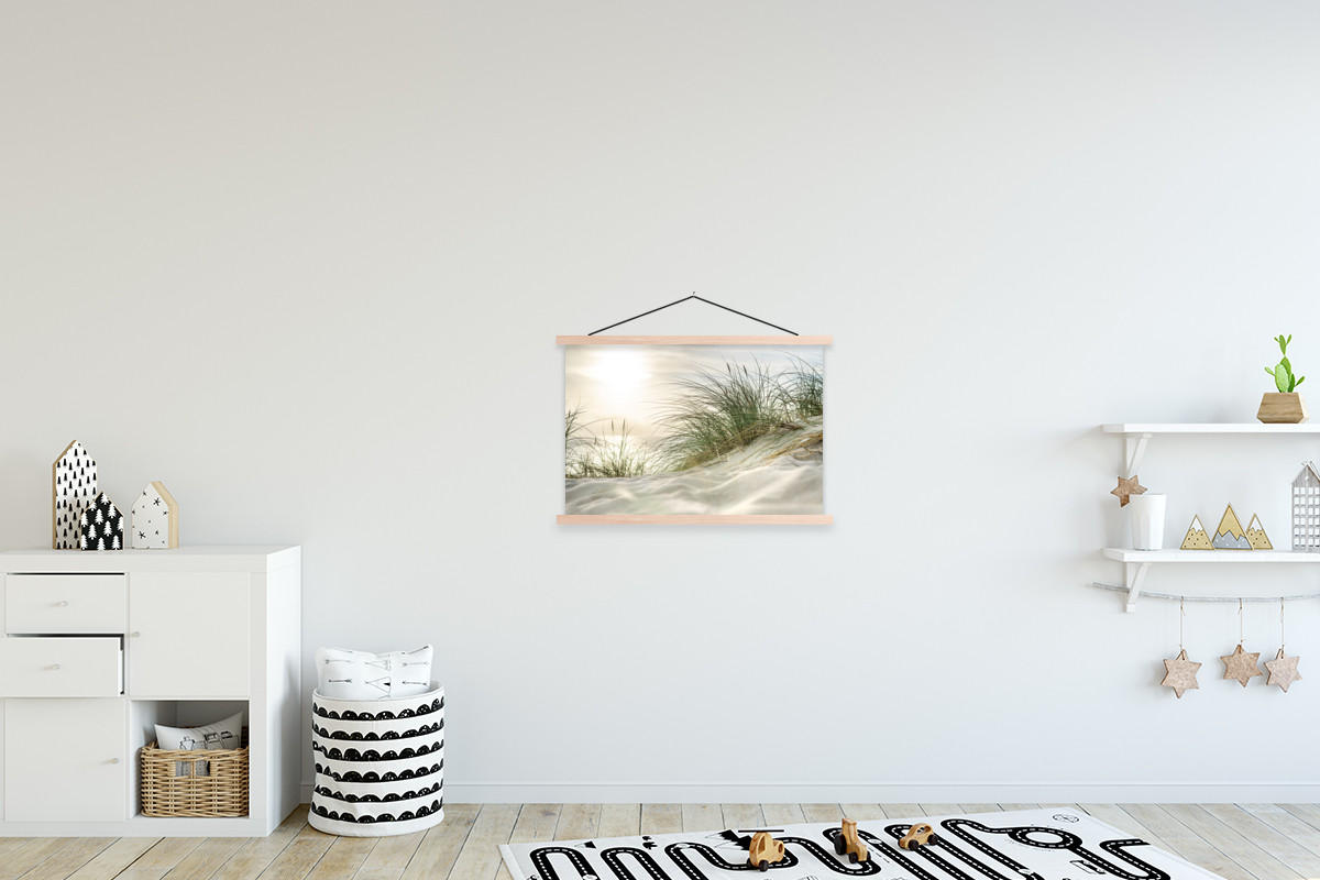 POSTER Dünen - Strand - Schleswig-Holstein - Wattenmeer 60x40 cm - Creme, Textil (60/40/0.15cm) - MuchoWow