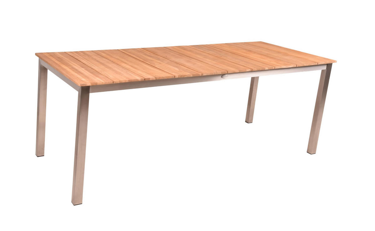 GARTEN-SITZGRUPPE Freya 7-teilig Gartenmöbel-Set - Hellbraun, Holz - DELUKE