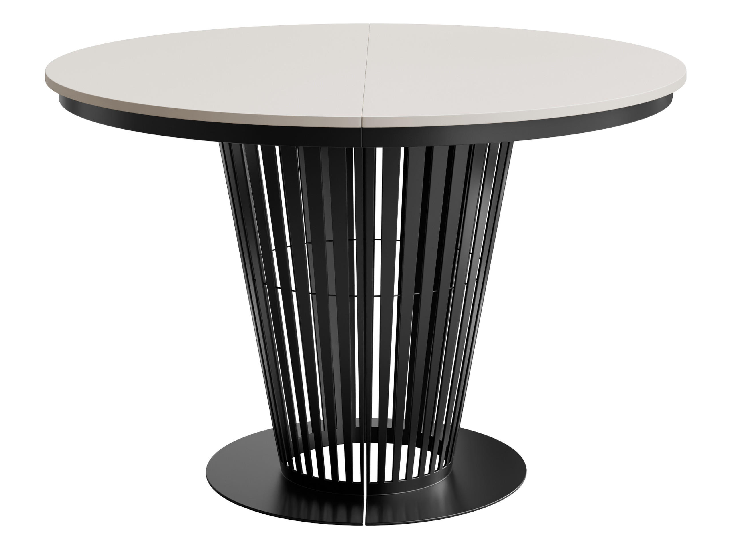 ESSTISCH Elantra 100 - Kaschmir/Schwarz, Holzwerkstoff/Metall (100/100/76cm) - MIRJAN24
