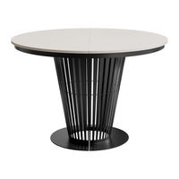 ESSTISCH Elantra 100 - Kaschmir/Schwarz, Holzwerkstoff/Metall (100/100/76cm) - MIRJAN24