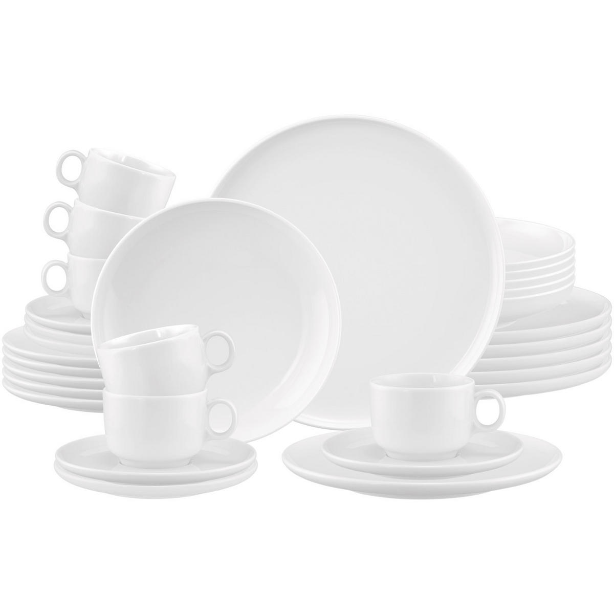 KOMBISERVICE Sento Home weiß 30er Set - Weiß, Keramik (1/1/1cm) - Seltmann Weiden