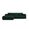 ECKSOFA links Molino aus strukturiertem Stoff flaschengrün 4 Sitzplätze - Dunkelgrün, Textil (170/250cm) - Micadoni