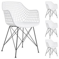 ESSZIMMERSTÜHLE ALICANTE 4ER-SET - Weiß, Textil (59/87/54cm) - IDIMEX