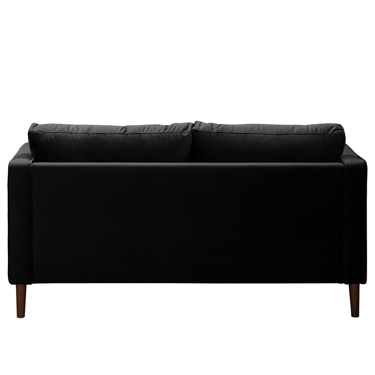 2-SITZER SOFA - Samt - Schwarz, Textil (150/80/86cm) - home24