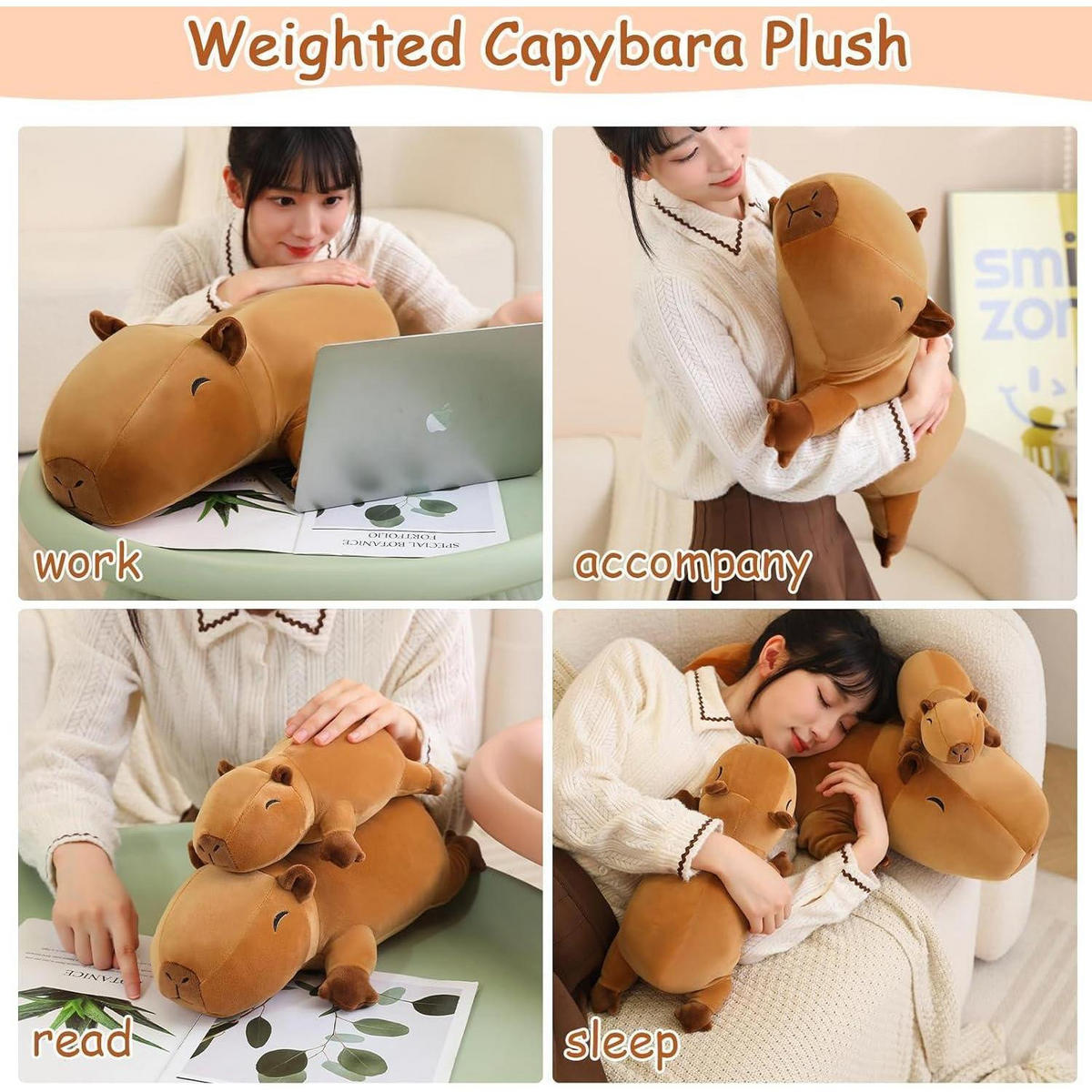 PLÜSCHTIER Capybara 35 cm - Braun, Textil (12.7/20.3cm)
