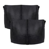 PFLANZSACK Vliesstoff 55/30 cm (2-tlg. Set) - Schwarz, Textil (30cm) - Intirilife