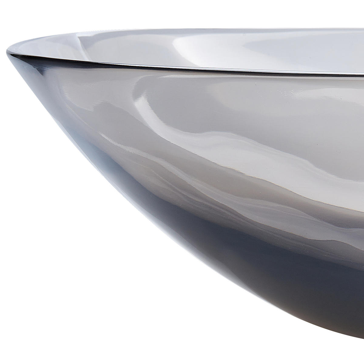 AUFSATZWASCHBECKEN Schwarz 54/36 cm Mineralwerkstoff Moengo - Transparent/Schwarz, Keramik (54/15/36cm) - Beliani